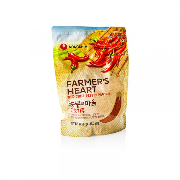 Gochugaru, Nong Shim, Chilipulver für Kim Chee, Farmers Heart